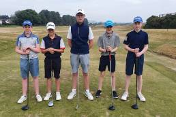 Mourne GC Juvenile Ronan Rafferty team (L-R) James Rodgers, Ryan Thornton, Matthew Murphy, Harry Martin, Aaron O'Boyle